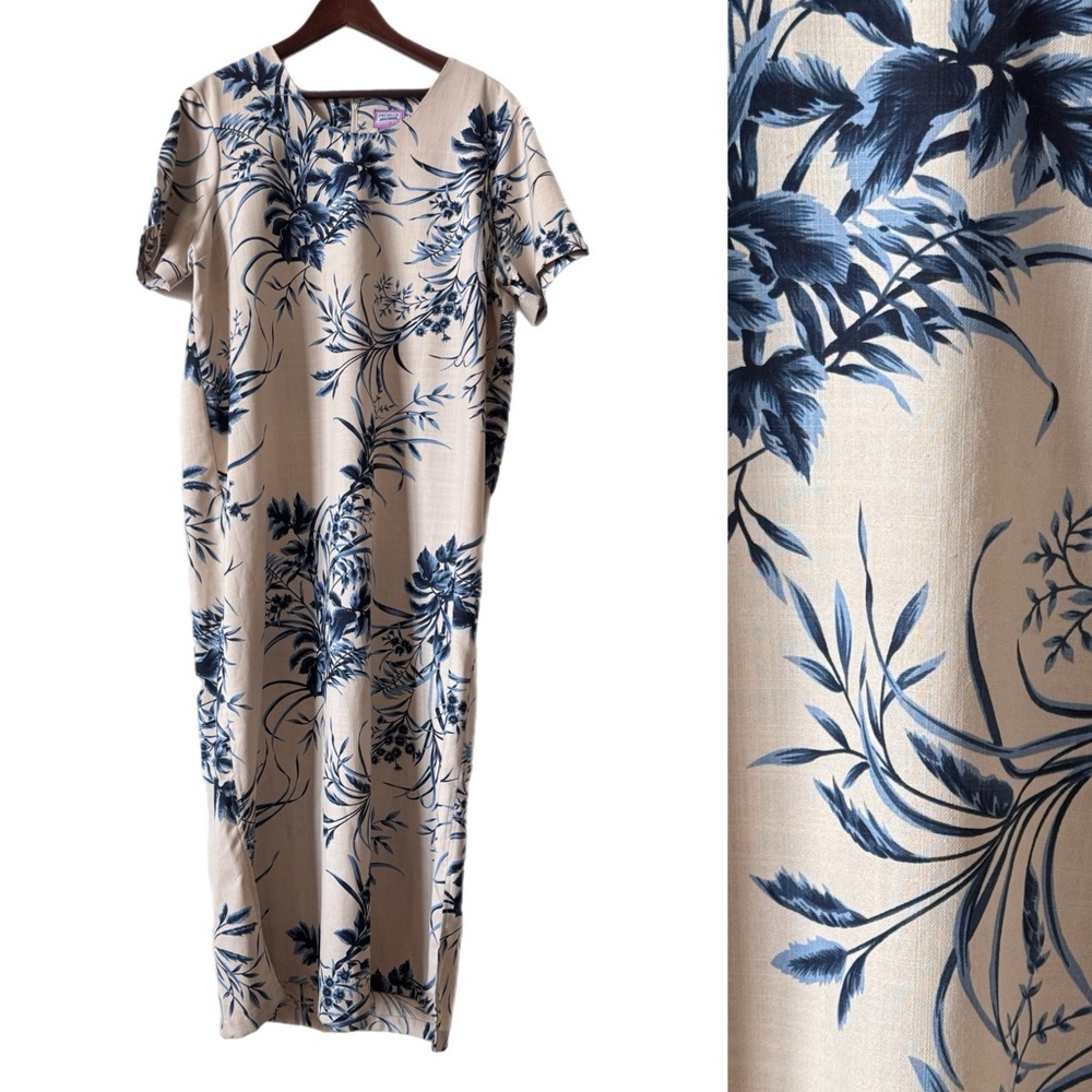 VINTAGE Floral Maxi Dress Sz 20W